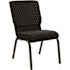 Carnegy Avenue Hercules Fabric 18.5 in. W Stacking Ergonomic Church Chair in Black Dot Patterned