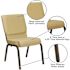 Carnegy Avenue Fabric Stackable Chair in Beige