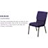 Carnegy Avenue Fabric Stackable Chair in Navy Blue