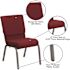 Carnegy Avenue Fabric Stackable Chair in Burgundy