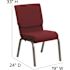 Carnegy Avenue Fabric Stackable Chair in Burgundy