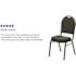 Carnegy Avenue Fabric Stackable Chair in Green