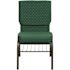 Carnegy Avenue Green Patterned Fabric/Gold Vein Frame Stack Chair