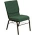 Carnegy Avenue Green Patterned Fabric/Gold Vein Frame Stack Chair