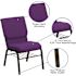 Carnegy Avenue Fabric Stackable Chair in Purple