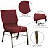 Carnegy Avenue Fabric High Back Stack Chair in Red