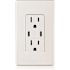 15 Amp 125-Volt Tamper-Resistant Duplex Outlet/30-Watt 6 Amp USB Dual Type-C with Power Delivery In-Wall Charger, White