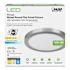 Feit Electric 15 in. Dimmable Nickel Integrated LED 4 Way Color Edge-Lit Round Flat Panel Ceiling Flush Mount