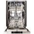 ZLINE Kitchen and Bath 18 in. Top Control 6-Cycle Compact Dishwasher with 2 Racks in Stainless Steel & Traditional Handle