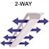 Elima-Draft Commercial 2-Way Air Deflector Cover for Linear Diffuser