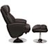 Flash Furniture Wills Black Faux Leather Recliner with Ottoman with Swivel Chrome Base
