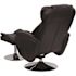 Flash Furniture Wills Black Faux Leather Recliner with Ottoman with Swivel Chrome Base