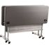 National Public Seating 60 in. Charcoal Plastic Folding Flip-N-Store Training Table
