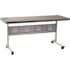 National Public Seating 60 in. Charcoal Plastic Folding Flip-N-Store Training Table