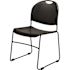 National Public Seating Black Multi-purpose Ultra Compact Stack Chair (4-Pack)