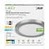 Feit Electric 11 in. Dimmable Nickel Integrated Color Selectable LED Edge-Lit Round Flat Panel Ceiling Flushmount