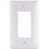 TITAN 1-Gang Plastic Decorator Wall Plate, White Textured (5-Pack)