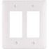 Titan3 2-Gang Plastic Decorator Wall Plate, White Textured (5-Pack)