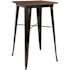 Carnegy Avenue Prince Square Black Wood 23.5 in. 4 Legs Dining Table - Seats 2