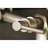 Kingston Brass Modern Adjustable 3-Handle Wall-Mount Claw Foot Tub Faucet with Handshower in Brushed Nickel