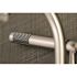 Kingston Brass Modern Adjustable 3-Handle Wall-Mount Claw Foot Tub Faucet with Handshower in Brushed Nickel