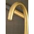 Kingston Brass Modern Adjustable 3-Handle Wall-Mount Claw Foot Tub Faucet with Handshower in Brushed Brass