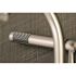 Kingston Brass Modern Adjustable 3-Handle Wall-Mount Claw Foot Tub Faucet with Handshower in Brushed Nickel