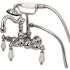 Kingston Brass Victorian 3-3/8 in. Center 3-Handle Claw Foot Tub Faucet with Handshower in Chrome