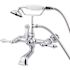 Kingston Brass Vintage 7 in. Center 3-Handle Claw Foot Tub Faucet with Handshower in Chrome