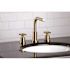 Kingston Brass Millennium 8 in. Widespread 2-Handle High-Arc Bathroom Faucet in Brushed Brass