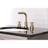 Kingston Brass Millennium 8 in. Widespread 2-Handle High-Arc Bathroom Faucet in Brushed Brass