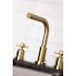 Kingston Brass Millennium 8 in. Widespread 2-Handle High-Arc Bathroom Faucet in Brushed Brass