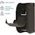 Compact Coreless Vertical Toilet Paper Dispenser Black