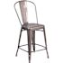 Carnegy Avenue Lincoln 40.5 in H Clear Coated Mid Metal Bar Stool with Metal Seat Indoor Counter Height Stool with Back