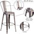 Flash Furniture 30.5 in. Clear Coated Metal Bar Stool