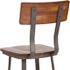 Flash Furniture 30 in. Rustic Walnut Metal Bar Stool