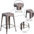 Flash Furniture 24.25 in. Clear Coated Metal Bar Stool