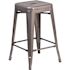 Flash Furniture 24.25 in. Clear Coated Metal Bar Stool