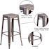 Carnegy Avenue Lincoln 30.25 in H Clear Coated Backless Metal Bar Stool with Metal Square Seat