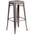 Carnegy Avenue Lincoln 30.25 in H Clear Coated Backless Metal Bar Stool with Metal Square Seat