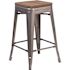 Flash Furniture 24.25 in. Clear Coated Bar Stool
