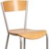 Flash Furniture 29.5 in. Natural Wood Seat/Silver Frame Bar Stool
