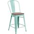 Flash Furniture 24 in. Mint Green Bar Stool