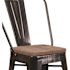 Flash Furniture 24.25 in. Black-Antique Gold Bar Stool