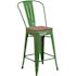 Flash Furniture 24.25 in. Green Bar Stool