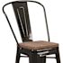 Flash Furniture 24.25 in. Black Metal Bar Stool