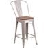 Flash Furniture 24.25 in. Silver Metal Bar Stool