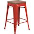 Flash Furniture 24 in. Red Bar Stool