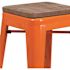 Flash Furniture 24 in. Orange Bar Stool