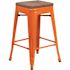 Flash Furniture 24 in. Orange Bar Stool